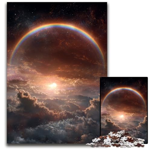 1000-teiliges Puzzle für Erwachsene, Regenbogenwolken-Puzzle, Lernspielzeug, ganze Familie, ab 14 Jahren, 50x75cm 1000-teiliges Puzzle für Erwachsene, Regenbogenwolken-Puzzle, Lernspielzeug, ganze Familie, ab 14 Jahren, 50x75cm von JIANGENNF
