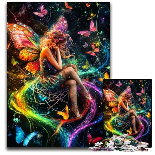 1000-teiliges Puzzle für Erwachsene, Schmetterlingsmädchen, Holzpuzzle, interaktives Familienspiel, Denksportgeschenk, Lernspielzeug, 50x75cm 1000-teiliges Puzzle für Erwachsene, Schmetterlingsmädchen, Holzpuzzle, interaktives Familienspiel, Denksportgeschenk, Lernspielzeug, 50x75cm von JIANGENNF