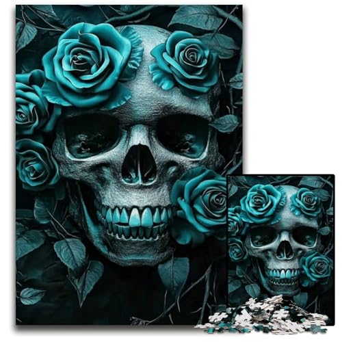 1000-teiliges Puzzle für Erwachsene, Schmetterlingsschädel, Holzpuzzle für Erwachsene, Lernspiel, Herausforderungsspielzeug für Erwachsene Teenager, 50x75cm von JIANGENNF