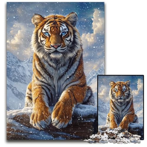 1000-teiliges Puzzle für Erwachsene, Schneetiger, Holzpuzzle, interaktives Familienspiel, Denksportaufgabe, Geschenk, Lernspielzeug, 50x75cm 1000-teiliges Puzzle für Erwachsene, Schneetiger, Holzpuzzle, interaktives Familienspiel, Denksportaufgabe, Geschenk, Lernspielzeug, 50x75cm von JIANGENNF