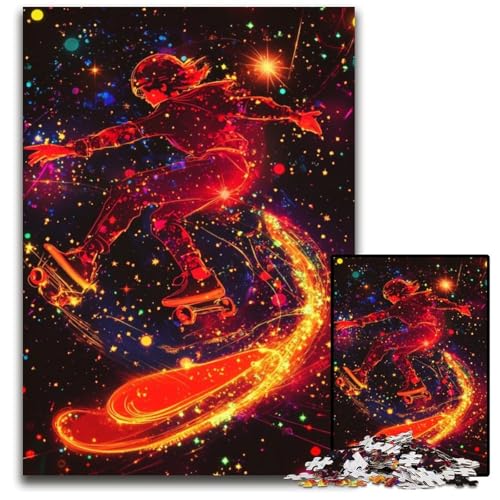 1000-teiliges Puzzle für Erwachsene, Skateboard-Enthusiasten, Holzpuzzle, interaktives Familienspiel, geeignet für Kinder ab 14 Jahren, 50x75cm 1000-teiliges Puzzle für Erwachsene, Skateboard-Enthusiasten, Holzpuzzle, interaktives Familienspiel, geeignet für Kinder ab 14 Jahren, 50x75cm von JIANGENNF