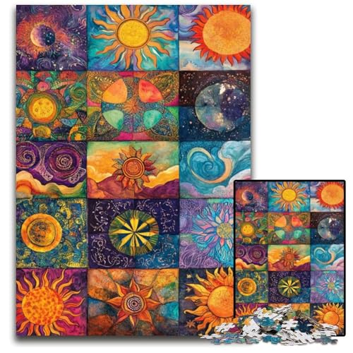 1000-teiliges Puzzle für Erwachsene, Sonnencollage-Puzzle, Lernspielzeug, ganze Familie, ab 14 Jahren, 50x75cm 1000-teiliges Puzzle für Erwachsene, Sonnencollage-Puzzle, Lernspielzeug, ganze Familie, ab 14 Jahren, 50x75cm von JIANGENNF