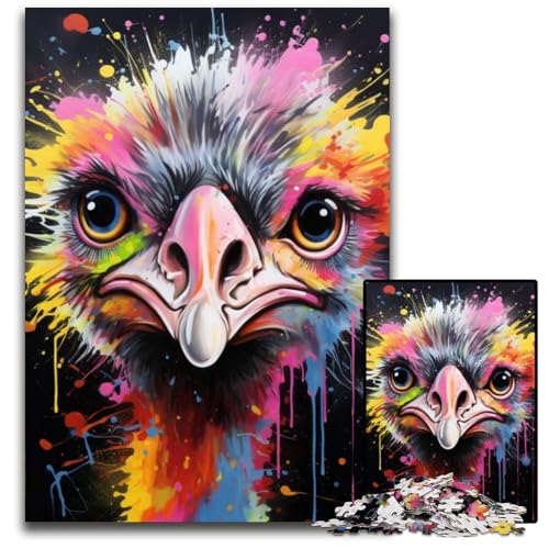 1000-teiliges Puzzle für Erwachsene, Strauß, unmögliches Puzzle für Erwachsene, perfekt als Geburtstags-, Weihnachts, 26x38cm/10,23x14,96 Zoll 1000-teiliges Puzzle für Erwachsene, Strauß, unmögliches Puzzle für Erwachsene, perfekt als Geburtstags-, Weihnachts, 26x38cm/10,23x14,96 Zoll von JIANGENNF