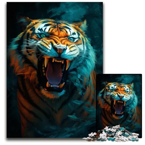 1000-teiliges Puzzle für Erwachsene, Tiger-Holzpuzzle, schwierig und herausfordernd, tolle Geschenke und Spielzeuge für 14-Jährige, 50x75cm 1000-teiliges Puzzle für Erwachsene, Tiger-Holzpuzzle, schwierig und herausfordernd, tolle Geschenke und Spielzeuge für 14-Jährige, 50x75cm von JIANGENNF