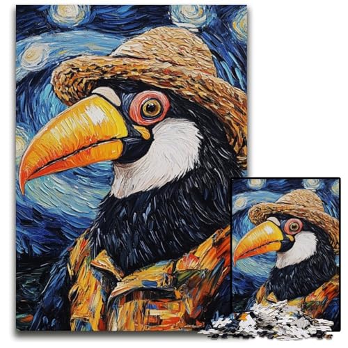 1000-teiliges Puzzle für Erwachsene, Van Gogh-Papagei, Puzzle für Erwachsene, Geschenk für Männer und Frauen, Alltag und besondere Anlässe, 50x75cm/19,68x29,52 Zoll von JIANGENNF