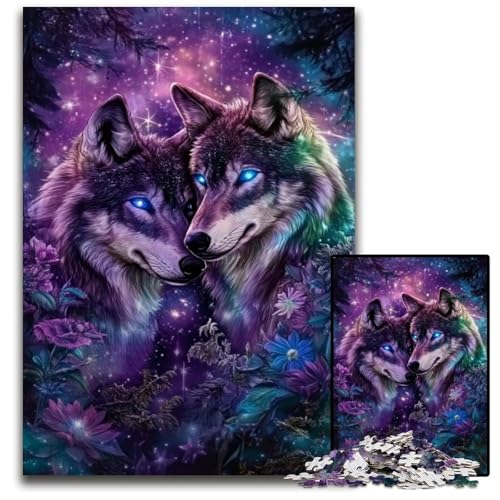 1000-teiliges Puzzle für Erwachsene, Wolf-Puzzle, Lernspielzeug, ganze Familie, ab 14 Jahren, 50x75cm 1000-teiliges Puzzle für Erwachsene, Wolf-Puzzle, Lernspielzeug, ganze Familie, ab 14 Jahren, 50x75cm von JIANGENNF