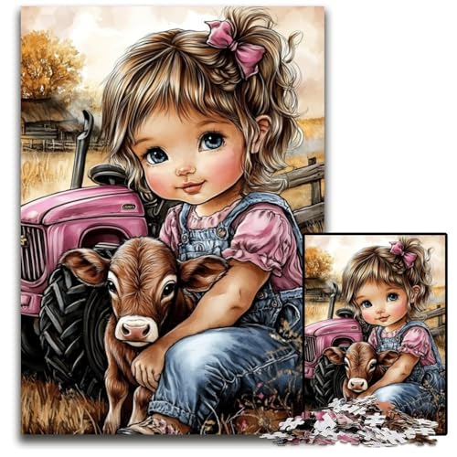 1000-teiliges Puzzle für Erwachsene, Yak und kleines Mädchen, Teenager, Paare und Freunde zum Geburtstag, Weihnachten, 50x75cm 1000-teiliges Puzzle für Erwachsene, Yak und kleines Mädchen, Teenager, Paare und Freunde zum Geburtstag, Weihnachten, 50x75cm von JIANGENNF