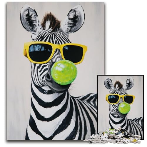 1000-teiliges Puzzle für Erwachsene, Zebra-Puzzle, Lernspielzeug, ganze Familie, ab 14 Jahren, 50x75cm 1000-teiliges Puzzle für Erwachsene, Zebra-Puzzle, Lernspielzeug, ganze Familie, ab 14 Jahren, 50x75cm von JIANGENNF