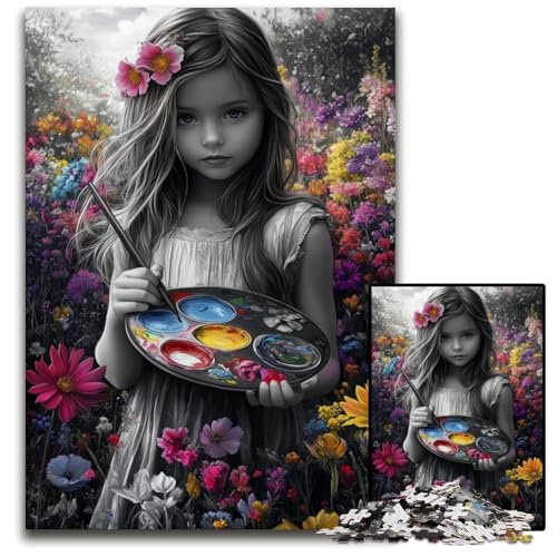 1000-teiliges Puzzle für Erwachsene, Zeichnung eines kleinen Mädchens, Holzpuzzle, anspruchsvolles Denkspiel für Teenager, Spaß für den Familienspielabend, 50x75cm 1000-teiliges Puzzle für Erwachsene, Zeichnung eines kleinen Mädchens, Holzpuzzle, anspruchsvolles Denkspiel für Teenager, Spaß für den Familienspielabend, 50x75cm von JIANGENNF