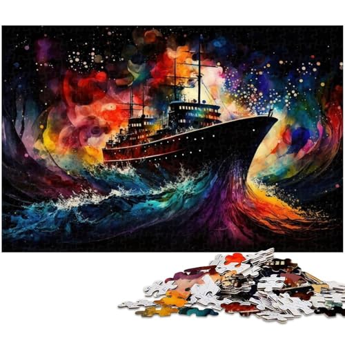 1000-teiliges Puzzle für Erwachsene, buntes Schiffspuzzle für Erwachsene, für Teenager und Familienspaß – DIY-Denkspiel, Geschenk, 26 x 38 cm / 10,23 x 14,96 Zoll 1000-teiliges Puzzle für Erwachsene, buntes Schiffspuzzle für Erwachsene, für Teenager und Familienspaß – DIY-Denkspiel, Geschenk, 26 x 38 cm / 10,23 x 14,96 Zoll von JIANGENNF