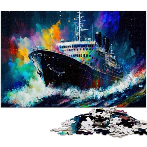 1000-teiliges Puzzle für Erwachsene, buntes Schiffspuzzle für Erwachsene, für Teenager und Familienspaß – DIY-Denkspiel, Geschenk, 50 x 75 cm / 19,68 x 29,52 Zoll 1000-teiliges Puzzle für Erwachsene, buntes Schiffspuzzle für Erwachsene, für Teenager und Familienspaß – DIY-Denkspiel, Geschenk, 50 x 75 cm / 19,68 x 29,52 Zoll von JIANGENNF
