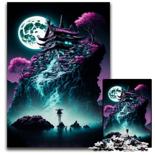 1000-teiliges Puzzle für Erwachsene, japanische Landschaft, schwierige Puzzles für Erwachsene, perfekt für Teenager und zur Heimdekoration, 50x75cm/19,68x29,52 Zoll 1000-teiliges Puzzle für Erwachsene, japanische Landschaft, schwierige Puzzles für Erwachsene, perfekt für Teenager und zur Heimdekoration, 50x75cm/19,68x29,52 Zoll von JIANGENNF