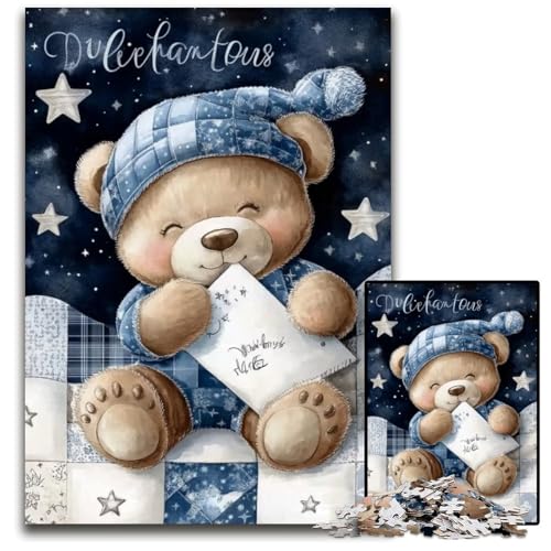 1000-teiliges Puzzle für Erwachsene, schlafender Teddy, Lernspielzeug, ganze Familie, ab 14 Jahren, 50x75cm 1000-teiliges Puzzle für Erwachsene, schlafender Teddy, Lernspielzeug, ganze Familie, ab 14 Jahren, 50x75cm von JIANGENNF