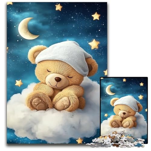 1000-teiliges Puzzle für Erwachsene, schlafender Teddy, Lernspielzeug, ganze Familie, ab 14 Jahren, 50x75cm 1000-teiliges Puzzle für Erwachsene, schlafender Teddy, Lernspielzeug, ganze Familie, ab 14 Jahren, 50x75cm von JIANGENNF