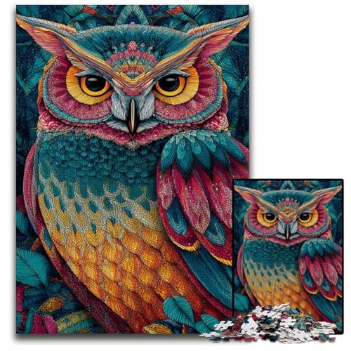 1000-teiliges Puzzle für Erwachsene, süße kleine Eule, Holzpuzzle, Lernspiele, mit passendem Poster und Quizblatt, für Kinder ab 14 Jahren, 50x75cm 1000-teiliges Puzzle für Erwachsene, süße kleine Eule, Holzpuzzle, Lernspiele, mit passendem Poster und Quizblatt, für Kinder ab 14 Jahren, 50x75cm von JIANGENNF