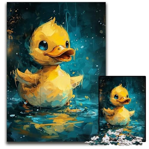 1000-teiliges Puzzle für Erwachsene, süße kleine gelbe Ente, Papp-Puzzle für Erwachsene, Familienaktivität, Heimdekoration, 26x38cm/10,23x14,96 Zoll 1000-teiliges Puzzle für Erwachsene, süße kleine gelbe Ente, Papp-Puzzle für Erwachsene, Familienaktivität, Heimdekoration, 26x38cm/10,23x14,96 Zoll von JIANGENNF