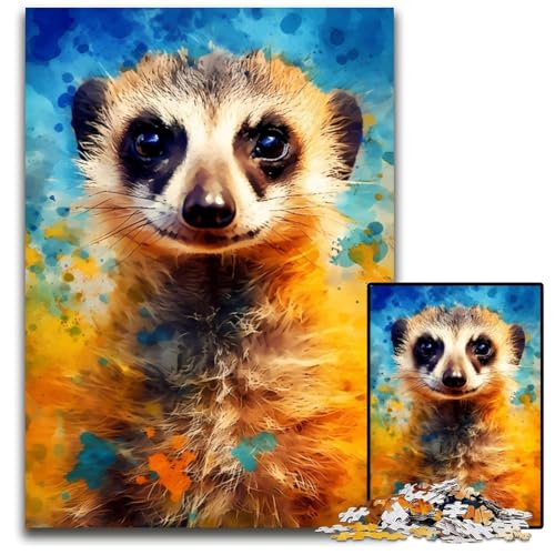 1000-teiliges Puzzle für Erwachsene mit Erdmännchen-Tieren, Rätsel für Erwachsene, Denksportspiel, interaktives Familienspiel, geeignet für Kinder ab 14 Jahren, 50x75cm/19,68x29,52 Zoll 1000-teiliges Puzzle für Erwachsene mit Erdmännchen-Tieren, Rätsel für Erwachsene, Denksportspiel, interaktives Familienspiel, geeignet für Kinder ab 14 Jahren, 50x75cm/19,68x29,52 Zoll von JIANGENNF