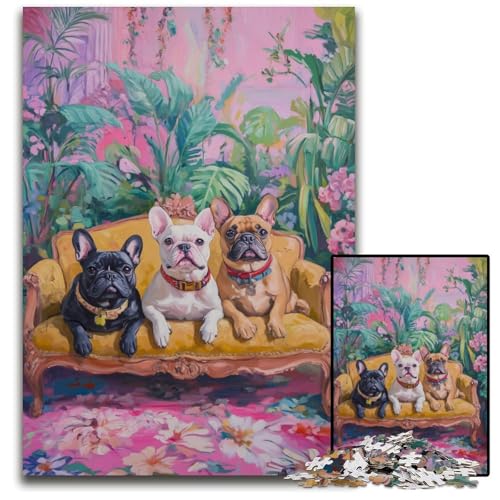 1000-teiliges Puzzle für Erwachsene und Jugendliche, Hund auf dem Sofa, Holzpuzzle für Erwachsene und Jugendliche, Lernspielzeug, Familienspiele, 50x75cm 1000-teiliges Puzzle für Erwachsene und Jugendliche, Hund auf dem Sofa, Holzpuzzle für Erwachsene und Jugendliche, Lernspielzeug, Familienspiele, 50x75cm von JIANGENNF