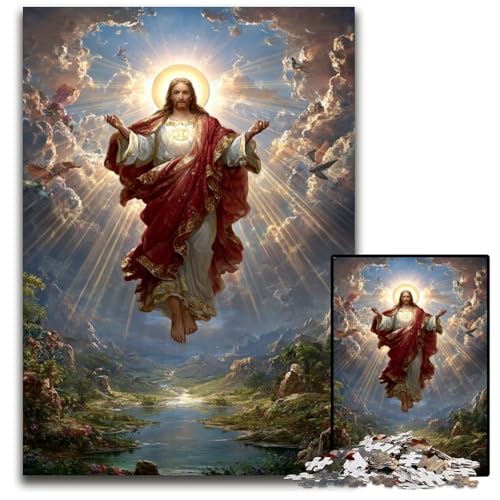 1000-teiliges Puzzle für Erwachsene und Jugendliche, Jesus-Holzpuzzle, Lernspiele, DIY-Spielzeug, Geburtstagsgeschenk, Geschenke für 14-Jährige, 50x75cm 1000-teiliges Puzzle für Erwachsene und Jugendliche, Jesus-Holzpuzzle, Lernspiele, DIY-Spielzeug, Geburtstagsgeschenk, Geschenke für 14-Jährige, 50x75cm von JIANGENNF