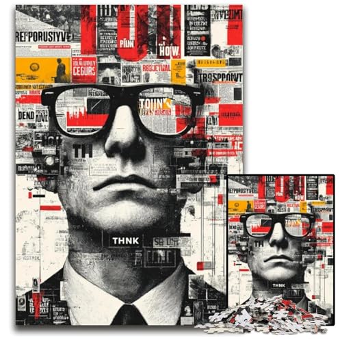 1000-teiliges Puzzle für Erwachsene und Jugendliche, Menschen mit Brille, Papppuzzle, Spaß für die ganze Familie, Basteln, perfekt für Geburtstage, Feiertage, 26x38cm 1000-teiliges Puzzle für Erwachsene und Jugendliche, Menschen mit Brille, Papppuzzle, Spaß für die ganze Familie, Basteln, perfekt für Geburtstage, Feiertage, 26x38cm von JIANGENNF
