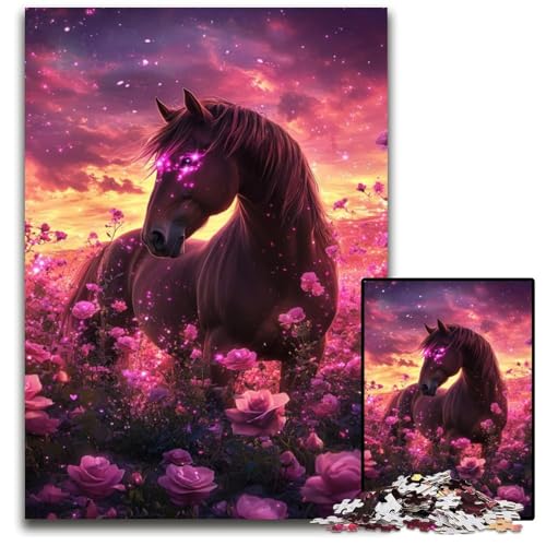 1000-teiliges Puzzle für Erwachsene und Jugendliche, Pferd unter Blumen, Holzpuzzle, Lernspiele, DIY-Spielzeug, Geburtstagsgeschenk, Geschenke für 14-Jährige, 50x75cm 1000-teiliges Puzzle für Erwachsene und Jugendliche, Pferd unter Blumen, Holzpuzzle, Lernspiele, DIY-Spielzeug, Geburtstagsgeschenk, Geschenke für 14-Jährige, 50x75cm von JIANGENNF