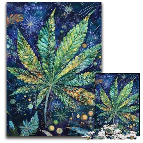 1000-teiliges Puzzle für Erwachsene und Jugendliche, Psychedelische Blätter, Holzpuzzle, Familienspaß, Basteln, perfekt für Geburtstage, Feiertage, 50x75cm 1000-teiliges Puzzle für Erwachsene und Jugendliche, Psychedelische Blätter, Holzpuzzle, Familienspaß, Basteln, perfekt für Geburtstage, Feiertage, 50x75cm von JIANGENNF