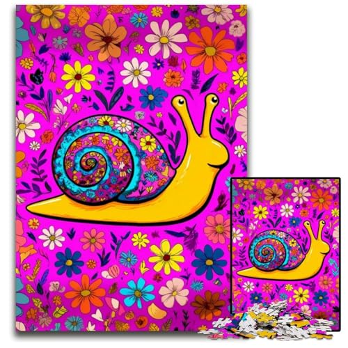 1000-teiliges Puzzle für Erwachsene und Jugendliche, Psychedelische Schnecke, Holzpuzzle, Familienspaß, Basteln, perfekt für Geburtstage, Feiertage, 50x75cm 1000-teiliges Puzzle für Erwachsene und Jugendliche, Psychedelische Schnecke, Holzpuzzle, Familienspaß, Basteln, perfekt für Geburtstage, Feiertage, 50x75cm von JIANGENNF