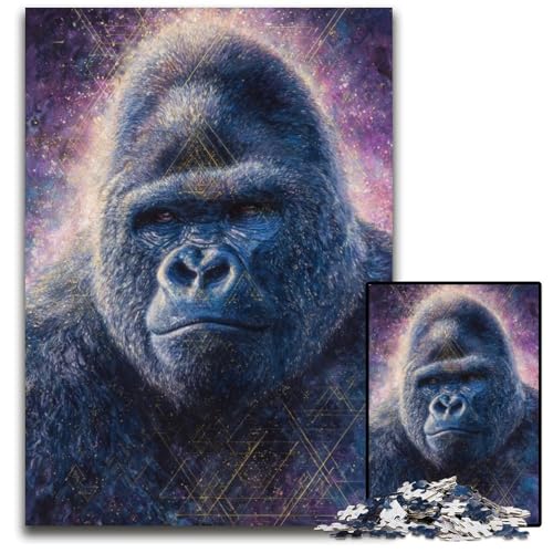 1000-teiliges Puzzle für Erwachsene und Jugendliche, Psychedelischer Schimpanse, Holzpuzzle, Lernspiele, DIY-Spielzeug, Geburtstagsgeschenk, Geschenke für 14-Jährige, 50x75cm 1000-teiliges Puzzle für Erwachsene und Jugendliche, Psychedelischer Schimpanse, Holzpuzzle, Lernspiele, DIY-Spielzeug, Geburtstagsgeschenk, Geschenke für 14-Jährige, 50x75cm von JIANGENNF
