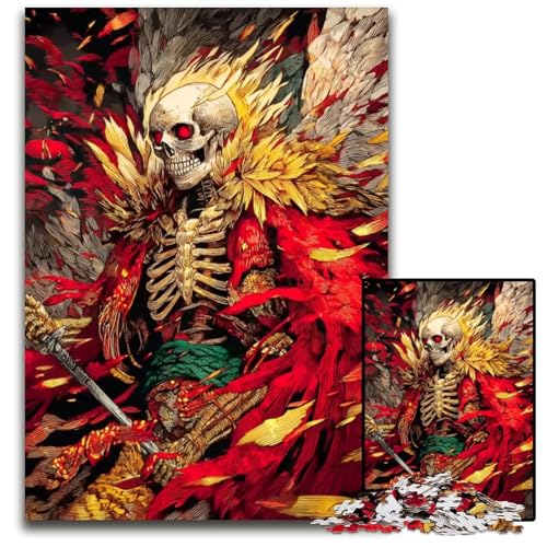 1000-teiliges Puzzle für Erwachsene und Jugendliche, Skelettritter, Holzpuzzle, Familienspaß, Basteln, perfekt für Geburtstage, Feiertage, 50x75cm 1000-teiliges Puzzle für Erwachsene und Jugendliche, Skelettritter, Holzpuzzle, Familienspaß, Basteln, perfekt für Geburtstage, Feiertage, 50x75cm von JIANGENNF