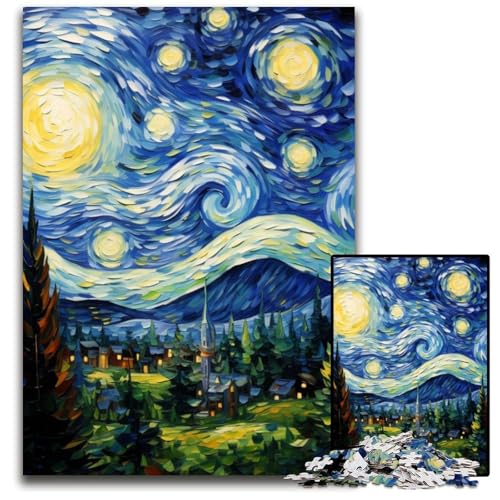 1000-teiliges Puzzle für Erwachsene und Jugendliche, Sternenhimmel-Schloss, Papppuzzle, Familienspaß beim Basteln, perfekt für Geburtstage, Feiertage, 26x38cm 1000-teiliges Puzzle für Erwachsene und Jugendliche, Sternenhimmel-Schloss, Papppuzzle, Familienspaß beim Basteln, perfekt für Geburtstage, Feiertage, 26x38cm von JIANGENNF