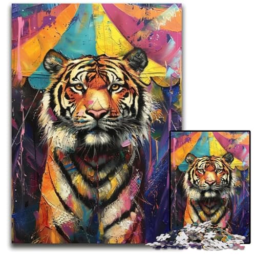 1000-teiliges Puzzle für Erwachsene und Jugendliche, Tiger-Puzzle aus Pappe, Spaß für die ganze Familie, Basteln, perfekt für Geburtstage, Feiertage, 26x38cm 1000-teiliges Puzzle für Erwachsene und Jugendliche, Tiger-Puzzle aus Pappe, Spaß für die ganze Familie, Basteln, perfekt für Geburtstage, Feiertage, 26x38cm von JIANGENNF