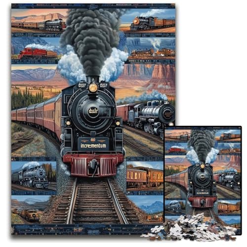 1000-teiliges Puzzle für Erwachsene und Jugendliche, Zug-Collage, Papppuzzle, Spaß für die ganze Familie, Basteln, perfekt für Geburtstage, Feiertage, 26x38cm 1000-teiliges Puzzle für Erwachsene und Jugendliche, Zug-Collage, Papppuzzle, Spaß für die ganze Familie, Basteln, perfekt für Geburtstage, Feiertage, 26x38cm von JIANGENNF