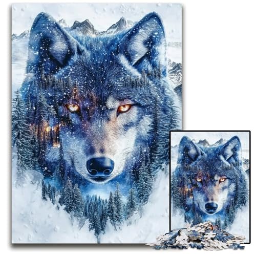 1000-teiliges Puzzle für Erwachsene und Teenager, Aquarell-Wolf, Holzpuzzle, Spaß für die ganze Familie, Basteln, perfekt für Geburtstage, Feiertage, 50x75cm 1000-teiliges Puzzle für Erwachsene und Teenager, Aquarell-Wolf, Holzpuzzle, Spaß für die ganze Familie, Basteln, perfekt für Geburtstage, Feiertage, 50x75cm von JIANGENNF