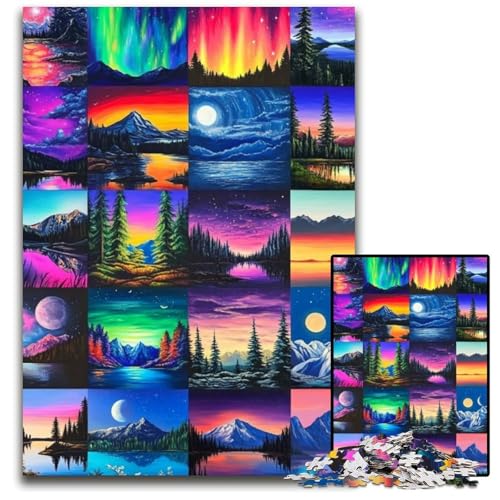 1000-teiliges Puzzle für Erwachsene und Teenager, Aurora-Collage, Holzpuzzle, Lernspiele, DIY-Spielzeug, Geburtstagsgeschenk, Geschenke für 14-Jährige, 50x75cm 1000-teiliges Puzzle für Erwachsene und Teenager, Aurora-Collage, Holzpuzzle, Lernspiele, DIY-Spielzeug, Geburtstagsgeschenk, Geschenke für 14-Jährige, 50x75cm von JIANGENNF