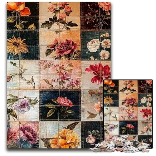 1000-teiliges Puzzle für Erwachsene und Teenager, Blumencollage, Holzpuzzle, Spaß für die ganze Familie, Basteln, perfekt für Geburtstage, Feiertage, 50x75cm 1000-teiliges Puzzle für Erwachsene und Teenager, Blumencollage, Holzpuzzle, Spaß für die ganze Familie, Basteln, perfekt für Geburtstage, Feiertage, 50x75cm von JIANGENNF