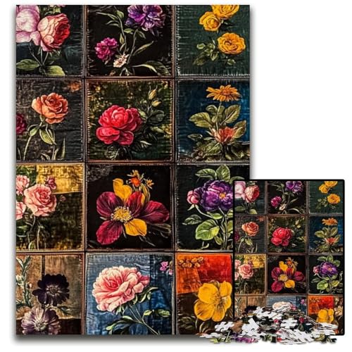 1000-teiliges Puzzle für Erwachsene und Teenager, Blumencollage, Holzpuzzle, Spaß für die ganze Familie, Basteln, perfekt für Geburtstage, Feiertage, 50x75cm 1000-teiliges Puzzle für Erwachsene und Teenager, Blumencollage, Holzpuzzle, Spaß für die ganze Familie, Basteln, perfekt für Geburtstage, Feiertage, 50x75cm von JIANGENNF