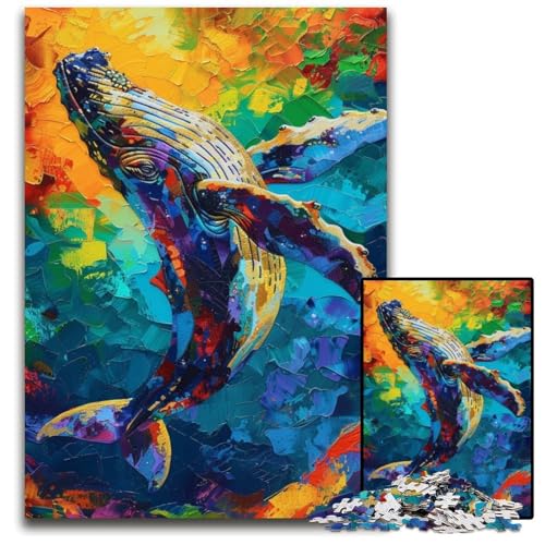 1000-teiliges Puzzle für Erwachsene und Teenager, Buckelwal, Holzpuzzle, Lernspiele, DIY-Spielzeug, Geburtstagsgeschenk, Geschenke für 14-Jährige, 50x75cm 1000-teiliges Puzzle für Erwachsene und Teenager, Buckelwal, Holzpuzzle, Lernspiele, DIY-Spielzeug, Geburtstagsgeschenk, Geschenke für 14-Jährige, 50x75cm von JIANGENNF