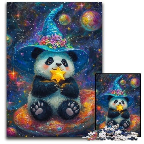 1000-teiliges Puzzle für Erwachsene und Teenager, Cartoon-Panda-Zauberer, Papppuzzle, Familienspaß beim Basteln, perfekt für Geburtstage, Feiertage, 26x38cm 1000-teiliges Puzzle für Erwachsene und Teenager, Cartoon-Panda-Zauberer, Papppuzzle, Familienspaß beim Basteln, perfekt für Geburtstage, Feiertage, 26x38cm von JIANGENNF