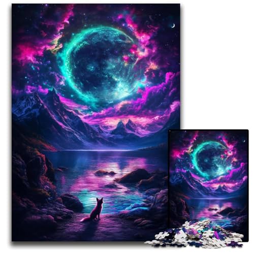 1000-teiliges Puzzle für Erwachsene und Teenager, Fuchs unter dem Planeten, Kartonpuzzle, Lernspiele, DIY-Spielzeug, Geburtstagsgeschenk, Geschenke für 14-Jährige, 26x38cm 1000-teiliges Puzzle für Erwachsene und Teenager, Fuchs unter dem Planeten, Kartonpuzzle, Lernspiele, DIY-Spielzeug, Geburtstagsgeschenk, Geschenke für 14-Jährige, 26x38cm von JIANGENNF