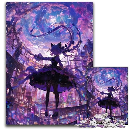 1000-teiliges Puzzle für Erwachsene und Teenager, Japanisches Anime-Mädchen, Holzpuzzle, Spaß für die ganze Familie, Basteln, perfekt für Geburtstage, Feiertage, 50x75cm 1000-teiliges Puzzle für Erwachsene und Teenager, Japanisches Anime-Mädchen, Holzpuzzle, Spaß für die ganze Familie, Basteln, perfekt für Geburtstage, Feiertage, 50x75cm von JIANGENNF