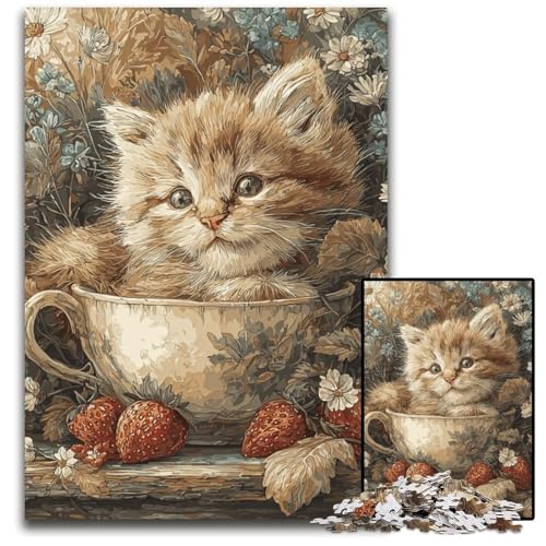 1000-teiliges Puzzle für Erwachsene und Teenager, Katzen-Holzpuzzle, Spaß für die ganze Familie, Basteln, perfekt für Geburtstage, Feiertage, 50x75cm 1000-teiliges Puzzle für Erwachsene und Teenager, Katzen-Holzpuzzle, Spaß für die ganze Familie, Basteln, perfekt für Geburtstage, Feiertage, 50x75cm von JIANGENNF