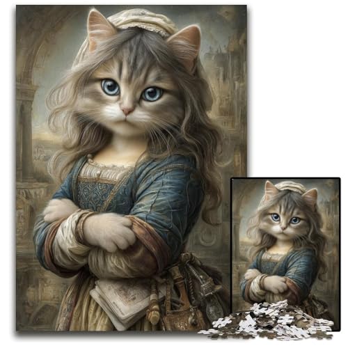 1000-teiliges Puzzle für Erwachsene und Teenager, Katzen-Puzzle aus Karton, Lernspiele, DIY-Spielzeug, Geburtstagsgeschenk, Geschenke für 14-Jährige, 26x38cm 1000-teiliges Puzzle für Erwachsene und Teenager, Katzen-Puzzle aus Karton, Lernspiele, DIY-Spielzeug, Geburtstagsgeschenk, Geschenke für 14-Jährige, 26x38cm von JIANGENNF