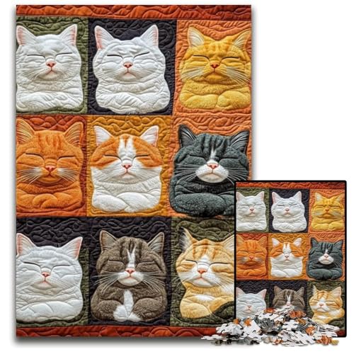 1000-teiliges Puzzle für Erwachsene und Teenager, Katzencollage, Holzpuzzle, Lernspiele, DIY-Spielzeug, Geburtstagsgeschenk, Geschenke für 14-Jährige, 50x75cm 1000-teiliges Puzzle für Erwachsene und Teenager, Katzencollage, Holzpuzzle, Lernspiele, DIY-Spielzeug, Geburtstagsgeschenk, Geschenke für 14-Jährige, 50x75cm von JIANGENNF