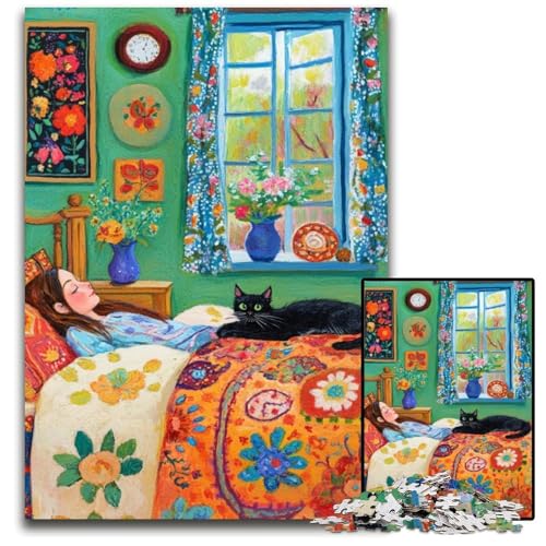1000-teiliges Puzzle für Erwachsene und Teenager, Katzenkunst, Holzpuzzle, Lernspiele, DIY-Spielzeug, Geburtstagsgeschenk, Geschenke für 14-Jährige, 50x75cm 1000-teiliges Puzzle für Erwachsene und Teenager, Katzenkunst, Holzpuzzle, Lernspiele, DIY-Spielzeug, Geburtstagsgeschenk, Geschenke für 14-Jährige, 50x75cm von JIANGENNF