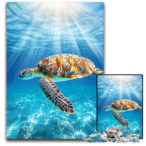 1000-teiliges Puzzle für Erwachsene und Teenager, Meeresschildkröte, Kartonpuzzle, Lernspiele, DIY-Spielzeug, Geburtstagsgeschenk, Geschenke für 14-Jährige, 26x38cm 1000-teiliges Puzzle für Erwachsene und Teenager, Meeresschildkröte, Kartonpuzzle, Lernspiele, DIY-Spielzeug, Geburtstagsgeschenk, Geschenke für 14-Jährige, 26x38cm von JIANGENNF