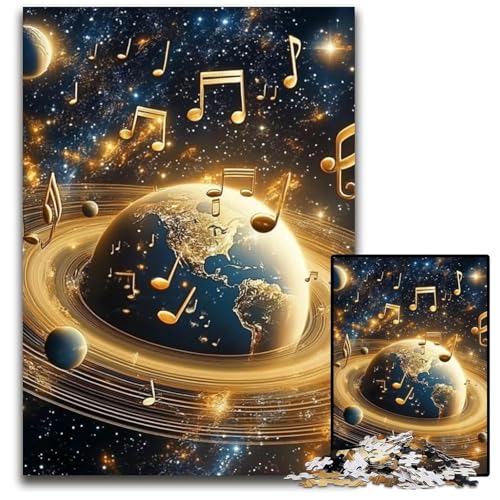 1000-teiliges Puzzle für Erwachsene und Teenager, Musik, Erde, Papppuzzle, lustige Spiele, ganze Familie, für Kinder ab 14 Jahren, 26x38cm von JIANGENNF