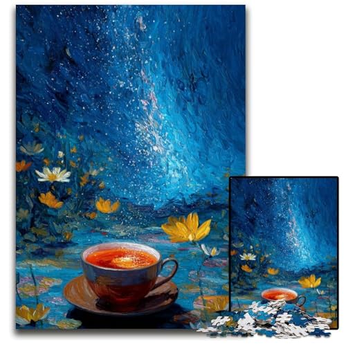 1000-teiliges Puzzle für Erwachsene und Teenager, Nachthimmel-Kaffee, Papppuzzle, Familienspaß beim Basteln, perfekt für Geburtstage, Feiertage, 26x38cm 1000-teiliges Puzzle für Erwachsene und Teenager, Nachthimmel-Kaffee, Papppuzzle, Familienspaß beim Basteln, perfekt für Geburtstage, Feiertage, 26x38cm von JIANGENNF