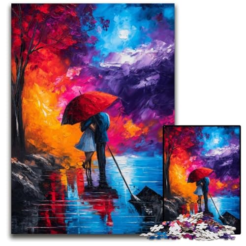 1000-teiliges Puzzle für Erwachsene und Teenager, Paar mit Regenschirm, Kartonpuzzle, Lernspiele, DIY-Spielzeug, Geburtstagsgeschenk, Geschenke für 14-Jährige, 26x38cm 1000-teiliges Puzzle für Erwachsene und Teenager, Paar mit Regenschirm, Kartonpuzzle, Lernspiele, DIY-Spielzeug, Geburtstagsgeschenk, Geschenke für 14-Jährige, 26x38cm von JIANGENNF