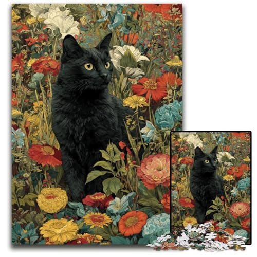 1000-teiliges Puzzle für Erwachsene und Teenager, Schwarze Katze, Kartonpuzzle, Lernspiele, DIY-Spielzeug, Geburtstagsgeschenk, Geschenke für 14-Jährige, 26x38cm 1000-teiliges Puzzle für Erwachsene und Teenager, Schwarze Katze, Kartonpuzzle, Lernspiele, DIY-Spielzeug, Geburtstagsgeschenk, Geschenke für 14-Jährige, 26x38cm von JIANGENNF