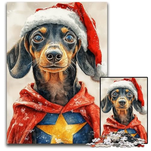 1000-teiliges Puzzle für Erwachsene und Teenager, Superman-Dackel, Holzpuzzle, Lernspiele, DIY-Spielzeug, Geburtstagsgeschenk, Geschenke für 14-Jährige, 50x75cm 1000-teiliges Puzzle für Erwachsene und Teenager, Superman-Dackel, Holzpuzzle, Lernspiele, DIY-Spielzeug, Geburtstagsgeschenk, Geschenke für 14-Jährige, 50x75cm von JIANGENNF